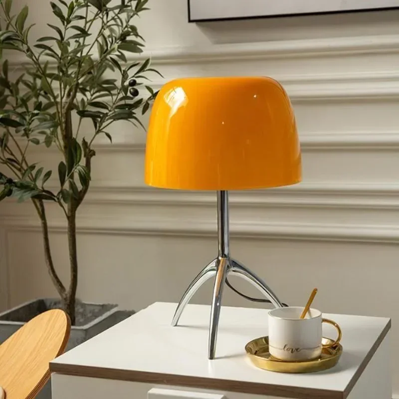 Danish Designer Bauhaus Style Desk Lamp with Glass Lampshade Bedroom Living Room Decor LED Table Light Hotel Study Reading Lamps