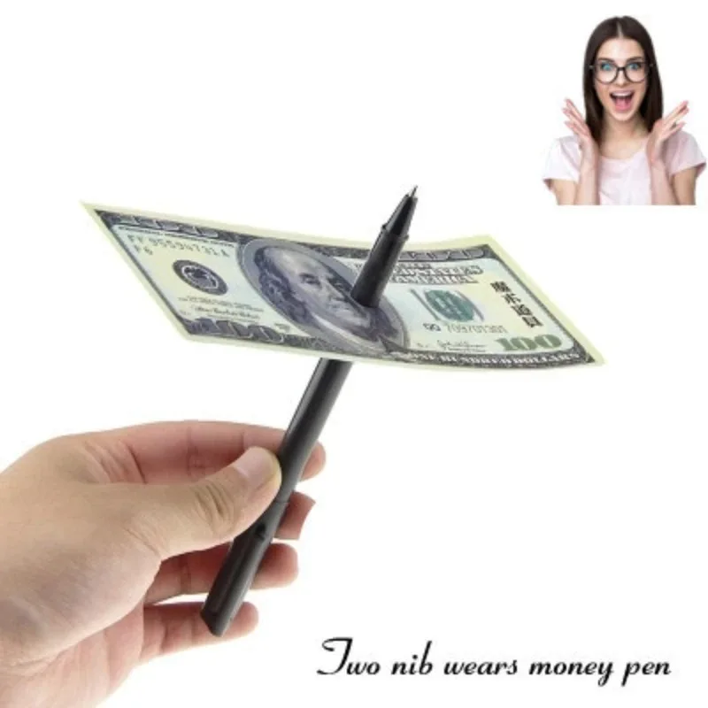 Magische rekwisieten, pen om bankbiljetten te dragen, verkoop van nieuw speelgoed, straat close-up optredens