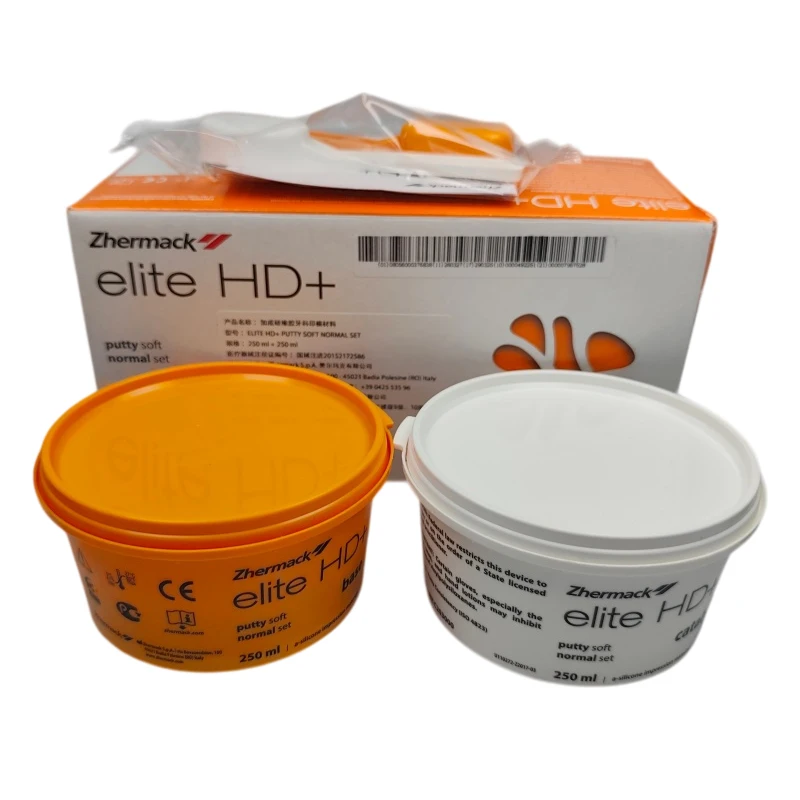  1 Set Zhermack Elite HD+ A-Silicone Impression Material  Putty Soft A-silicone Base Material Dental Lab Impression Material