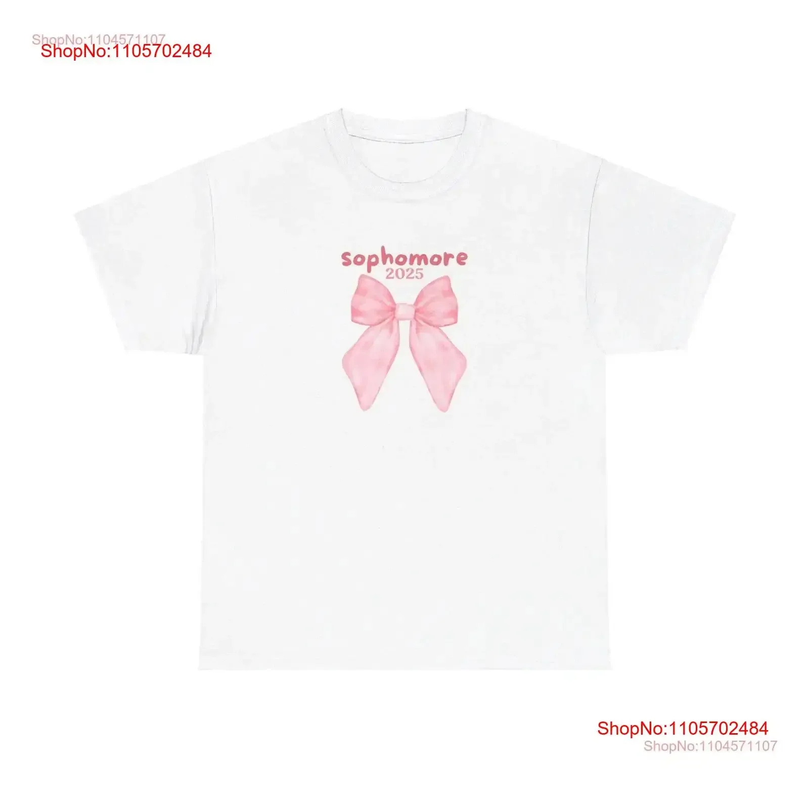 Sophomore 2025 T Shirt Inspirational Quote for Her Coquette Bow Positivity Aesthetic High School Grad College vintage Washed