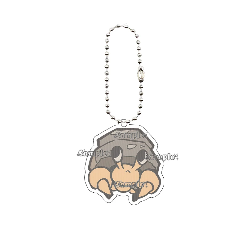 Cute Bug Type Pocket Monsters Acrylic Keychain Dwebble Anorith Crustle Sewaddle Joltik Cartoon Bag Pendant Anime Key Ring Gifts - view 3