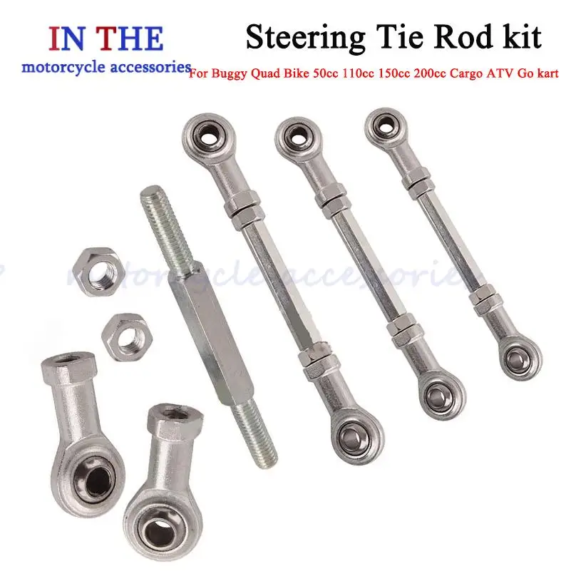 Neue 80-220mm Spurstange kit Kugelgelenk M8 Bolzen für Buggy Quad Bike 50cc 110cc 150cc 200cc Cargo ATV Go kart