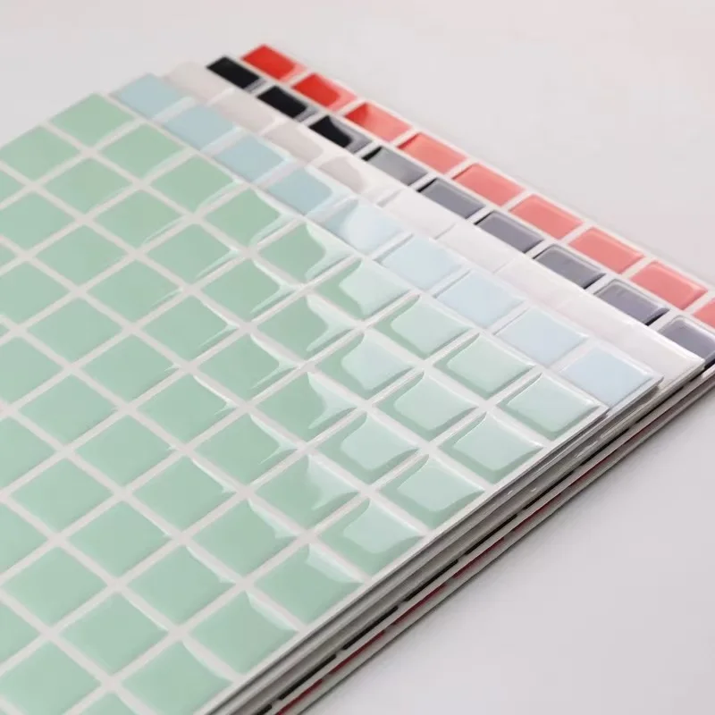 3D Self Adhesive Wall Stickers For Kitchens And Bathrooms Waterproof And Oil Proof Background Wall Decoration Imitation Mosaic