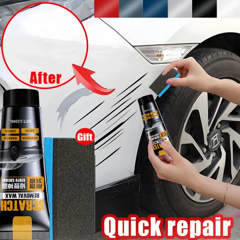 Cera reparadora de rayones de automóviles, una fórmula suave para un uso seguro de cera para pulir automóviles, adecuada para líneas solares, líneas de uñas y pintura voladora.