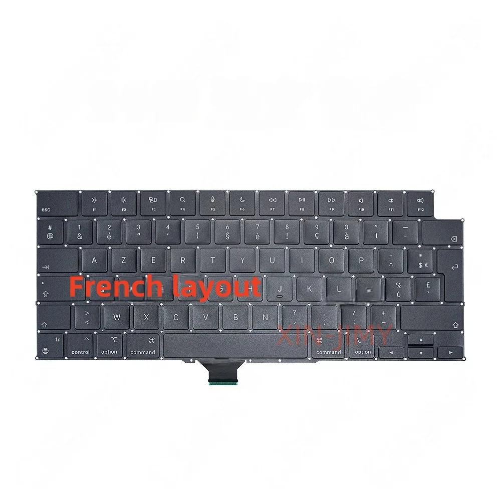 Internal Laptop Replacement Keyboard French Layout Without Backlight For MacBook Pro A2442 A2485 Repair Spare Part