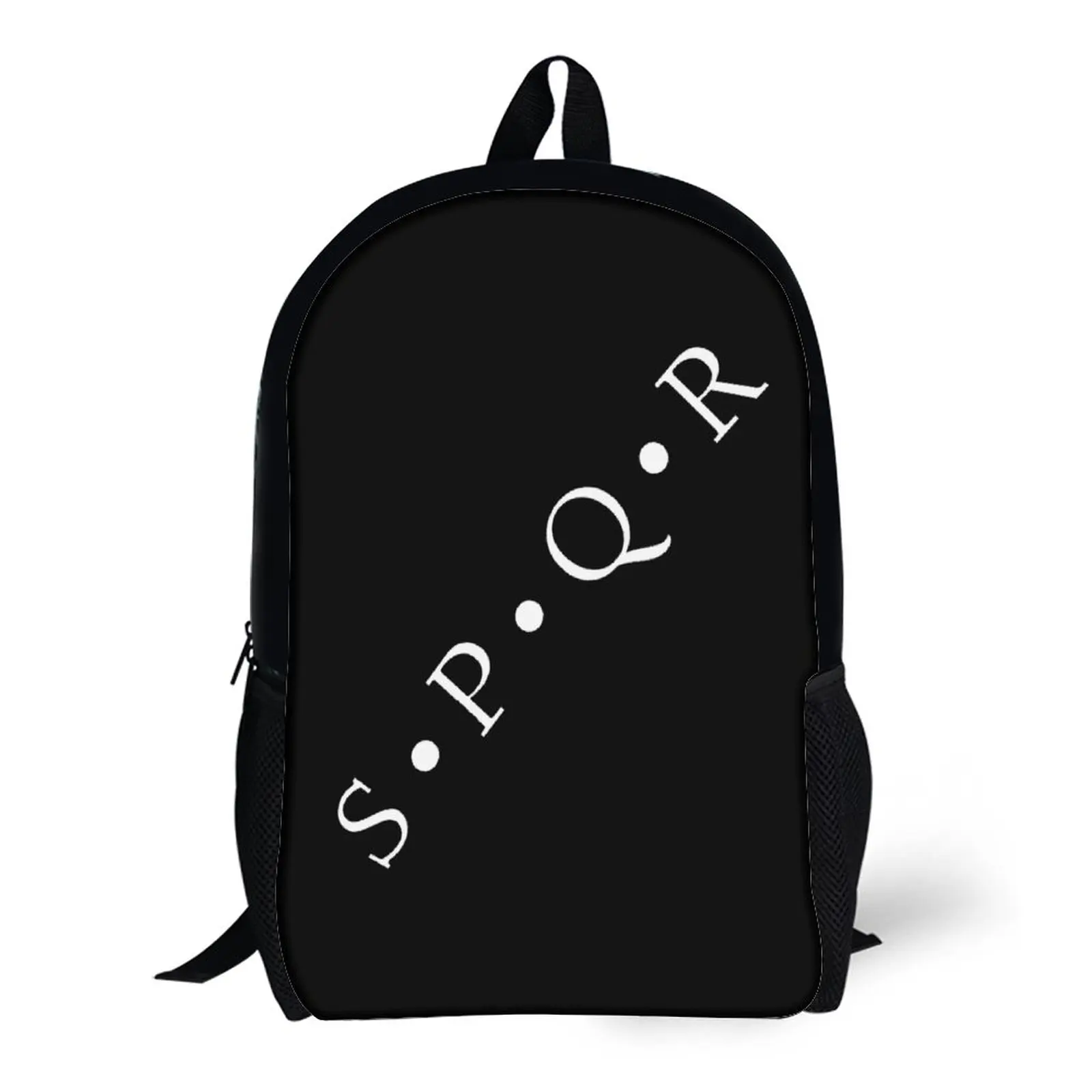 Éventuelles QR Spqr-Ensemble de sac à dos sécurisé 3 en 1, sac à lunch, sac à stylo, fourre-tout, confortable, voyage, vintage, 17 pouces