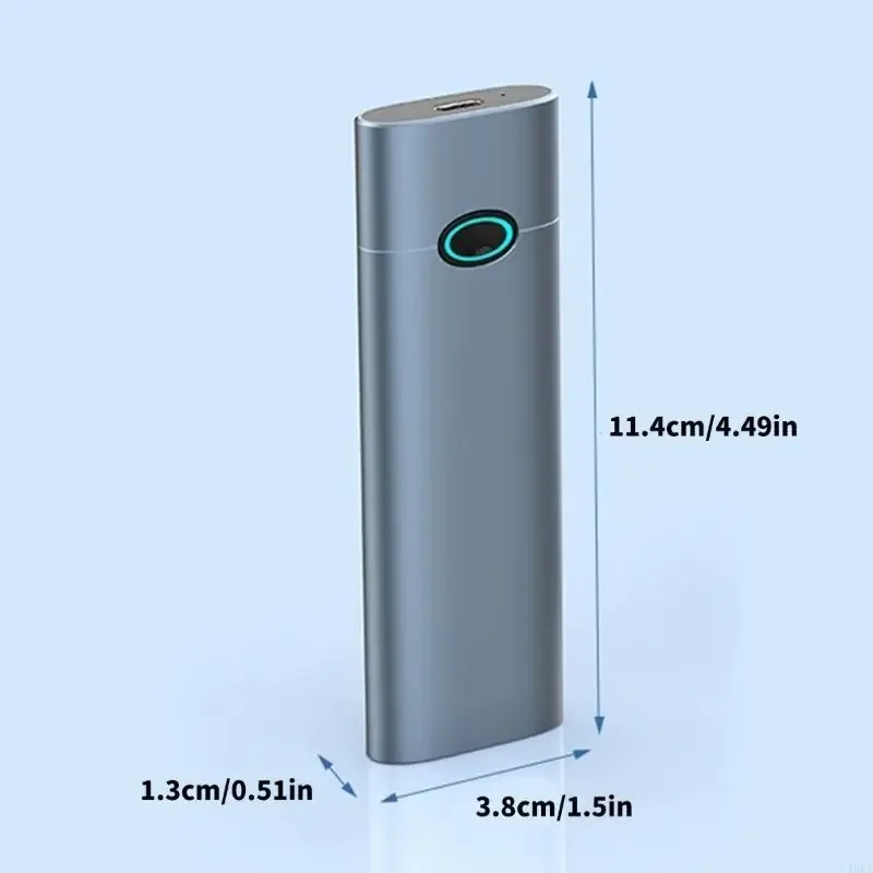 M.2 NVME Hard Drive Enclosure Adapter Tipe C USB 3.2 10Gbps ke NVME PCIE MKEY/B+Dukungan MKEY UASP Trim