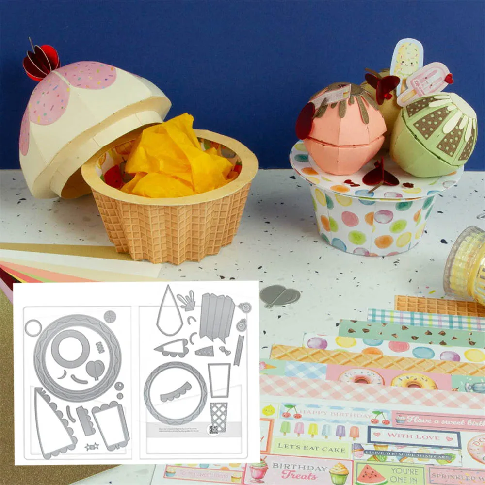 

2026 New Sweet Treat and Smiles Box Metal Cutting Dies Handmade DIY Embossing Making Scrapbooking Photo Album Die Set Cut Craft