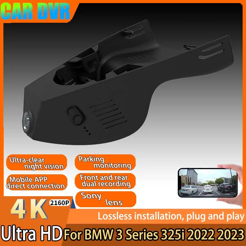 For BMW 3 Series 325i 2022 2023 4K HD 2160P Plug And Play Wifi Car Video Recorder DVR Dashcam With APP Control