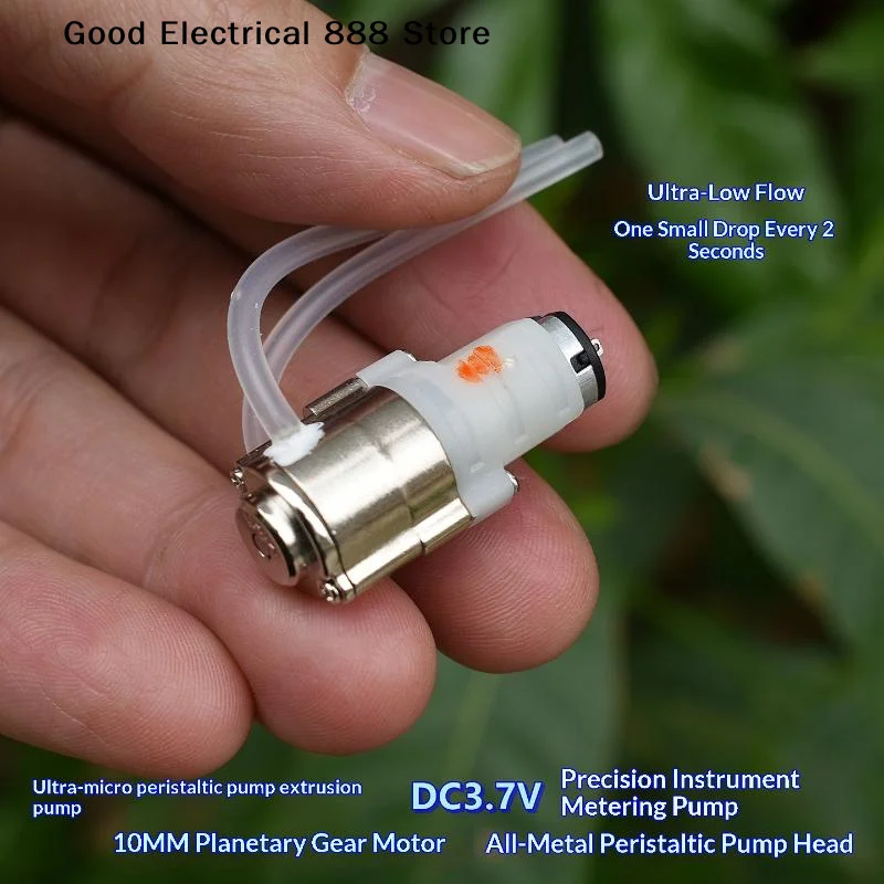 【G】1Pcs Squeezing Dosing Pump DC 3V 3.7V Ultra Micro Peristaltic Pump Mini M20 Planetary Gear Metering Pump Precision Small Flow