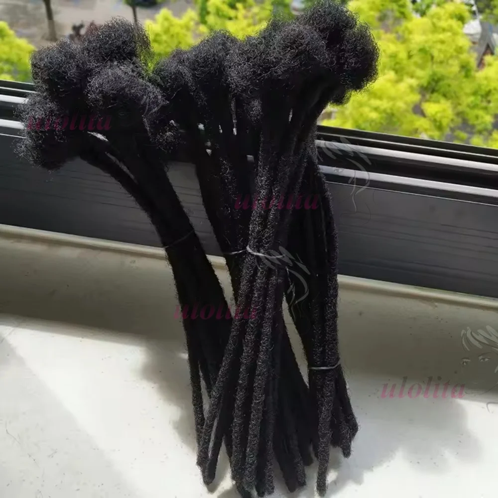0,4 cm Echthaar-Microlocks Dreadlocks-Extensions für den ganzen Kopf, handgefertigt, dauerhaft, für Frauen, Echthaar-Locks – Detail 8