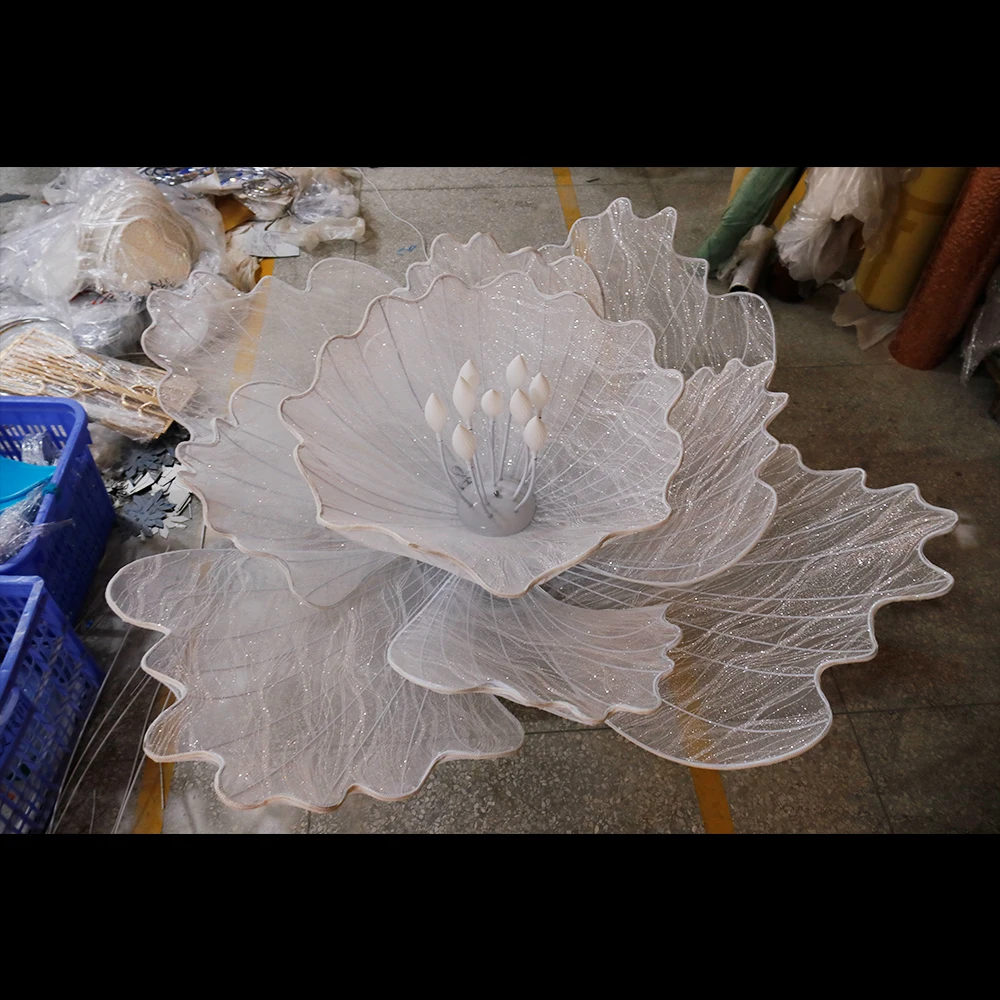 LED Giant White Flower Backdrop Stand Factory Direct for Event & Stage Decor - view 6