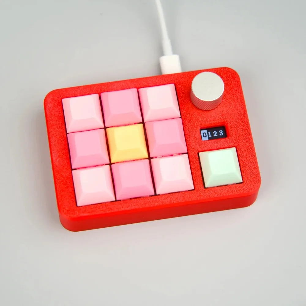 Mir T10+1 Numeric Keypad Wired Custom Programmable 3D Printing with Knob Screen Portable Mini Office Keyboard PC Accessories