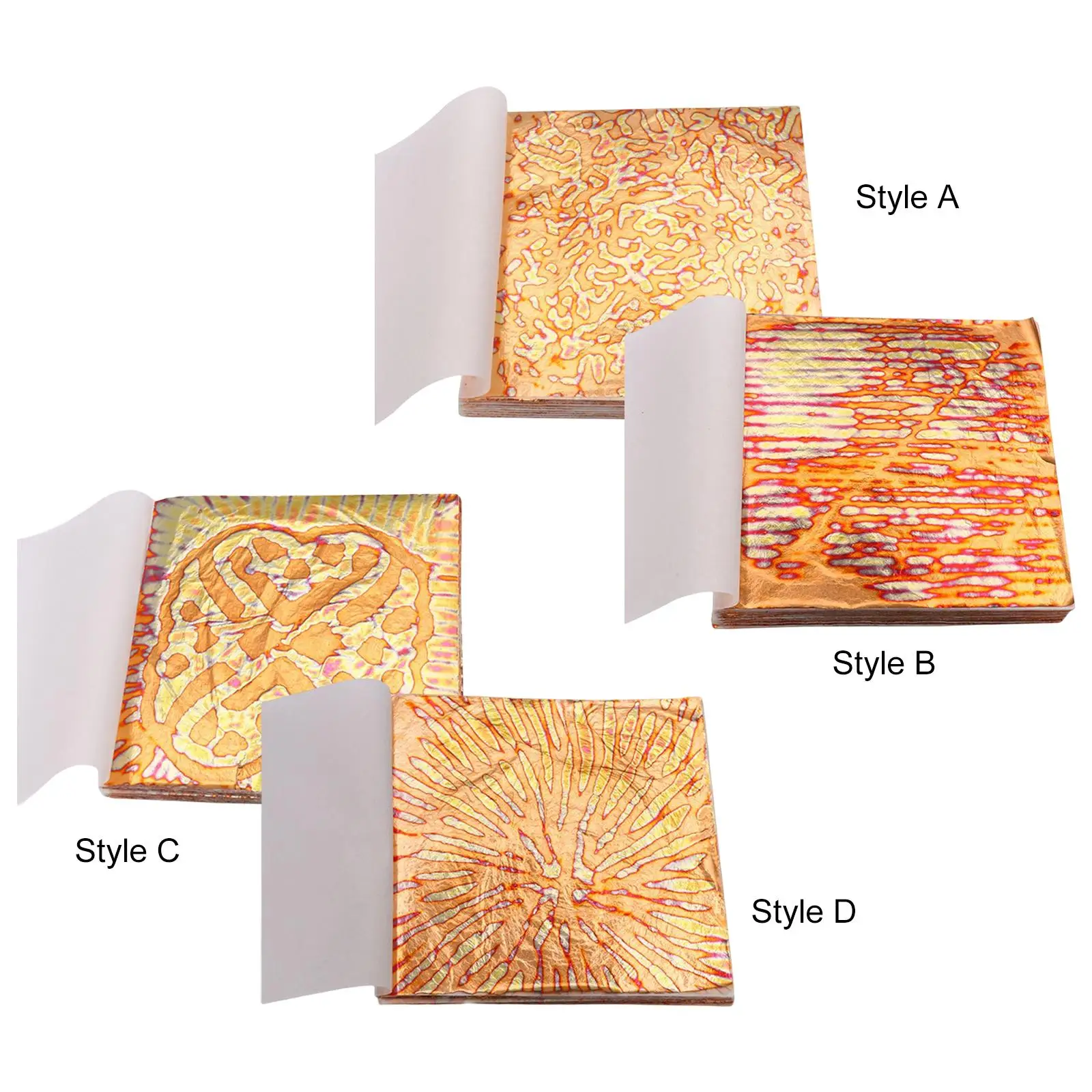 

Листы из искусственного сусального золота с узором, многофункциональные цветные 50 листов