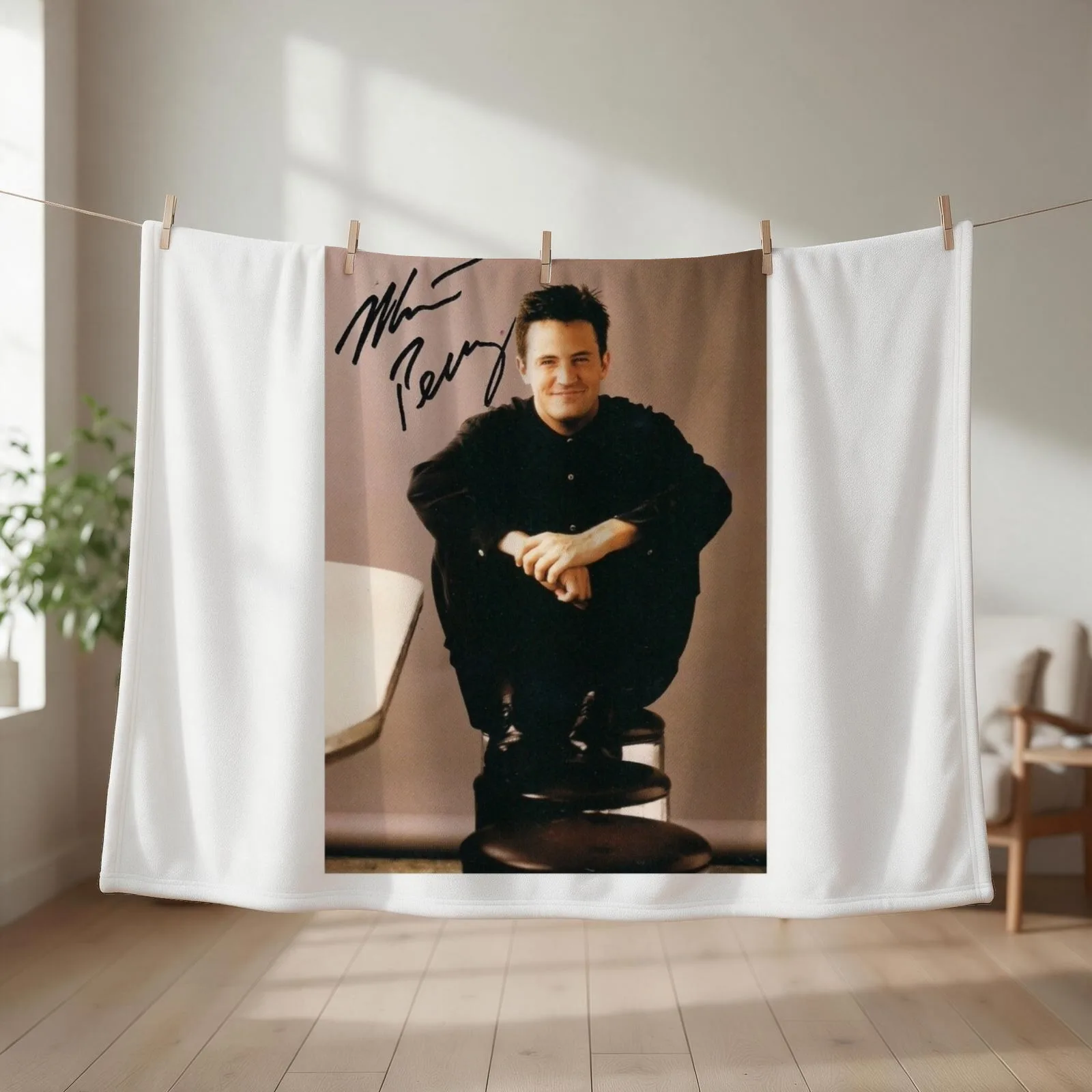Matthew Perry; Chandler bing Throw Blanket Sofas Thermal for winter Bed linens Blankets