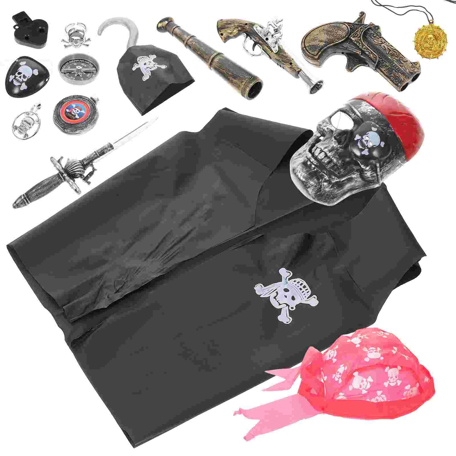 

16Pcs Halloween Costume Clothes Children's Pirate Suit Toys Props ( Box Suits B) pirate prop