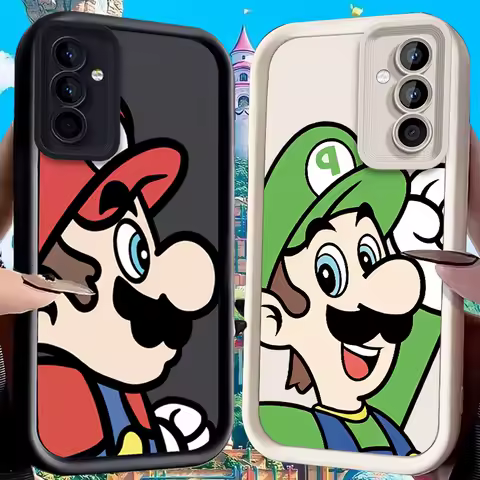 Super M-Marios Bros Case for Samsung Galaxy S25 Ultra Plus S24 S23 S22 S21 S20 FE A73 A72 A71 A56 A55 A54 5G A52 A51 4G Cover