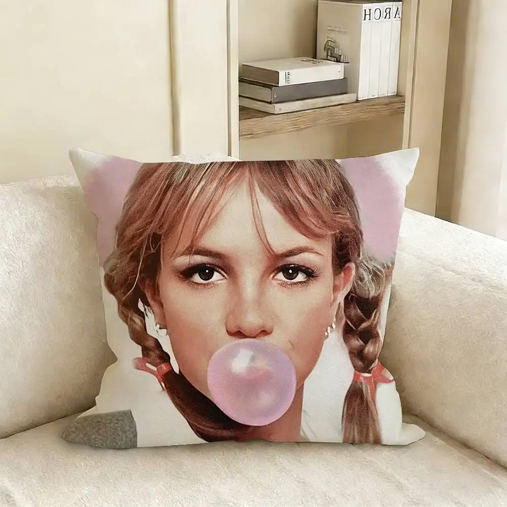 B-Britney S-Spears Pillow Case Living Room Sofa Cushion Cover Suitable For Home Bedroom Room Decoration view 3