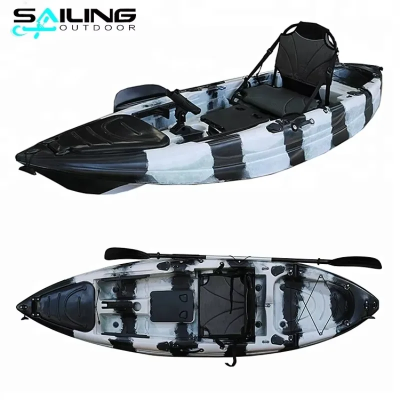 Airo Single Flap Inflatable Pedal Kayak Lightweight Polyethylene HDPE LLDPE Materials for Surfing Diving Water Activities Sport