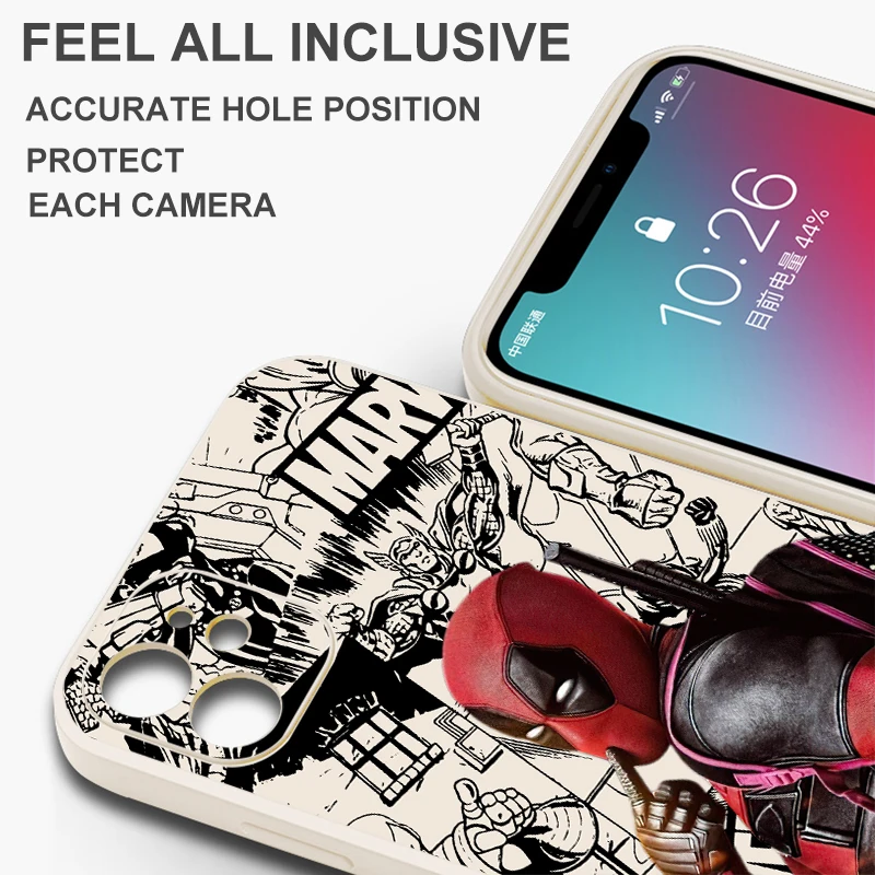 Deadpool Groot Cartoon Phone Case For Huawei P50 P50E P40 P30 P20 PRO LITE P Smart Z S Carcasa Liquid Silicone Shell