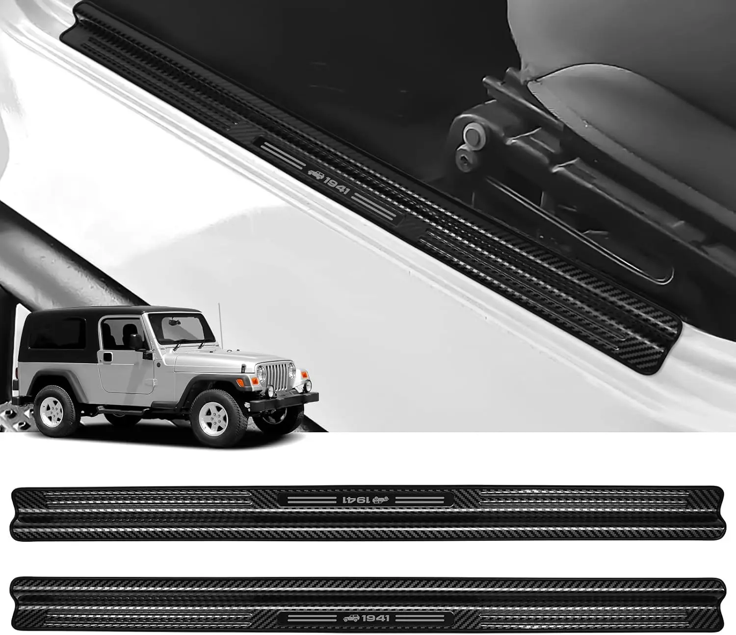

Защита на порог передней двери для Jeep Wrangler TJ 1997-2006 годов, устойчивая к царапинам защита края двери автомобиля, аксессуары для интерьера из нержавеющей стали