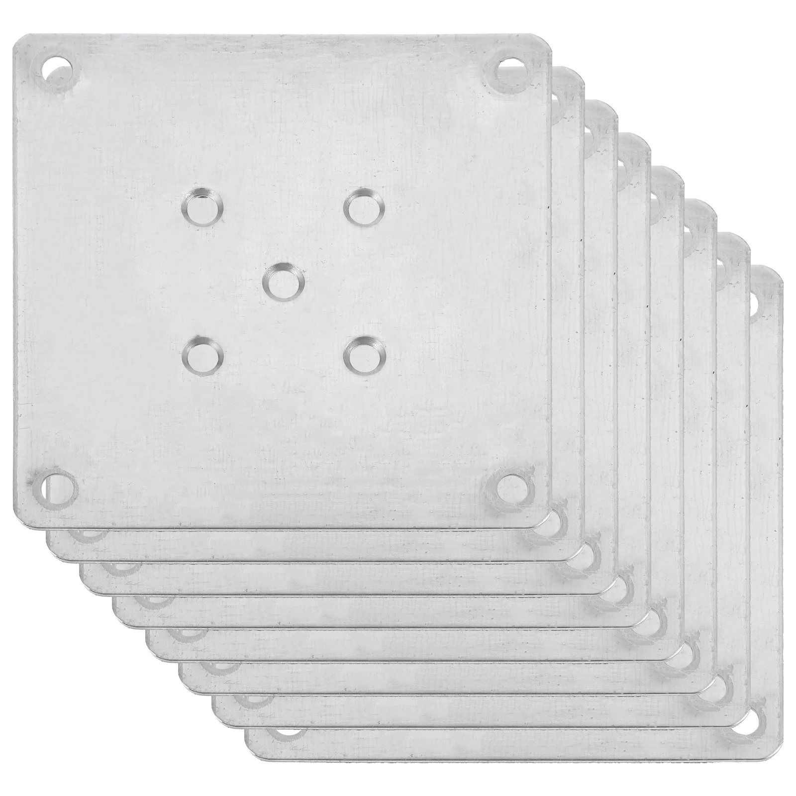 8 Pcs Thick Zinc Plated Furniture Fixing Plates Durable Sofa Leg Connectors Table Leg Brackets Furniture Leg Attachment Plates image 4
