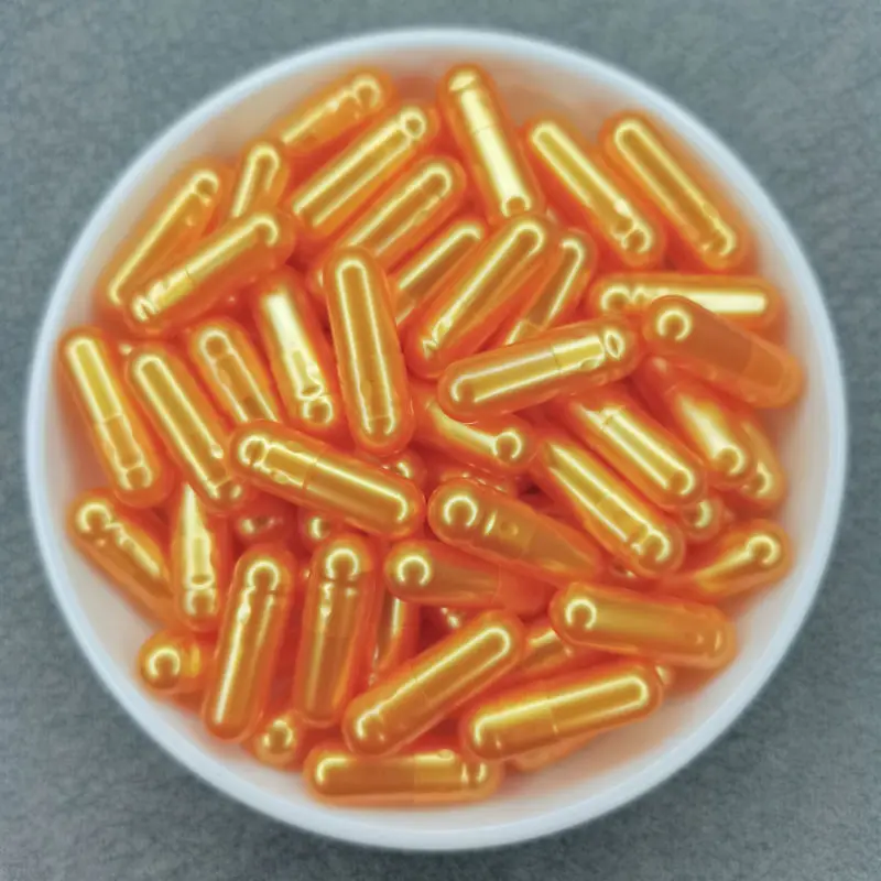 

wholesale 0#empty capsule 10000pcs Pearl yellow Colored Hard Gelatin Empty Capsule joined capsule available