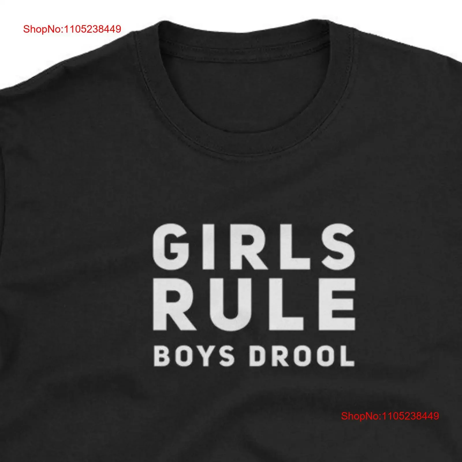 Funny T Shirt Girls Rule For Her FeminisT Equality vintage Washed Casual Top For Everyday Wear homme designer clothes Slightly