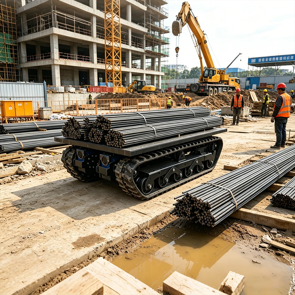 All-terrain Remote-controlled Intelligent Tracked Chassis, Brushless Motor Small Self-propelled Tracked Robot Chassis