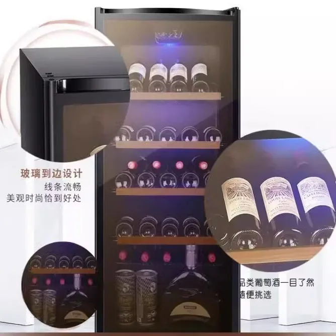 2026 90L Small Table Mini Display Fridge for Office/Home/Apartment Drinks/Soda with Glass Door Wine Cooler Cabinet Wine Chiller