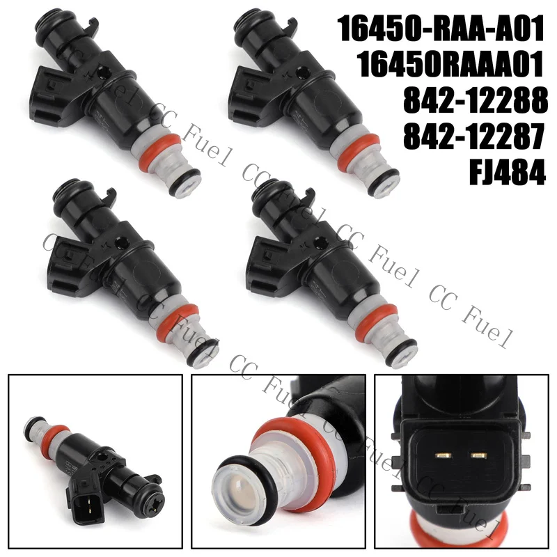 C+ 4PCS Fuel Injectors 16450RAAA01 16450-RAA-A01 For 2003-2007 Honda Accord 2.4L