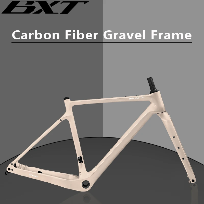 

2024 Ultra Light Carbon Road Frame Disc Brake Max 700x47C Road Bicycle Frameset Gravel Thru Axle 12x142mm