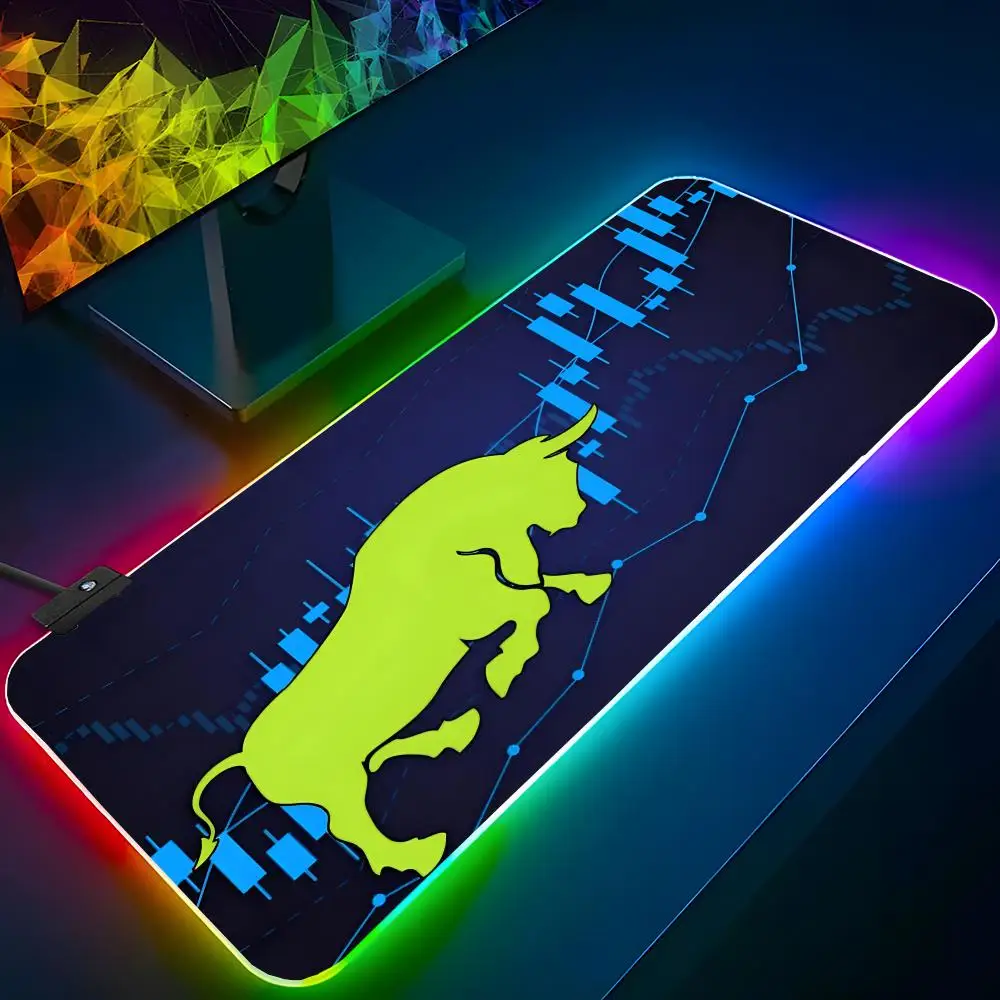 Market Bull Mouse Pad RGB Backlit Mouse Pad Laptop Mouse Pad Laptop Gamer Computer Desk Gaming Accessories