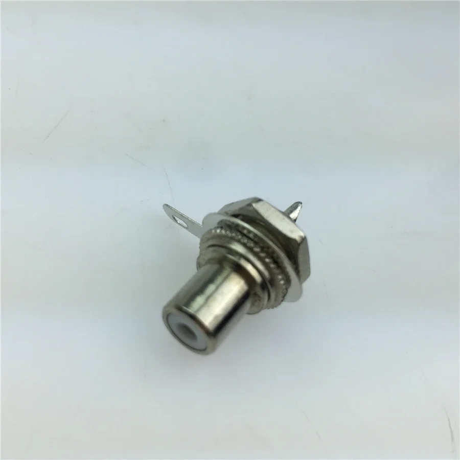 Charging Round Mouth Nickel Plated RCA Female Socket Audio Video AV Socket Medium Length Extended Lotus Seat Chassis Connector