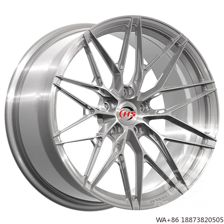 Custom 1-Piece Multi-spokes Brushed Forged Passenger Car Wheels Rims 5x120 5x114.3 5x112 Rim 18 19 20 21Inch for  C8