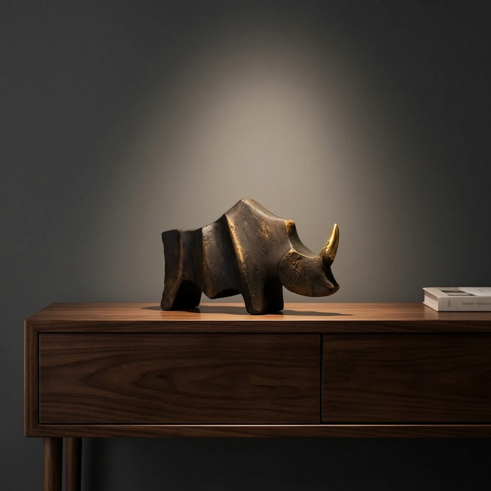 Rhino Sculpture Antique Rhino - Resin Art Table Top ulasan dan harga