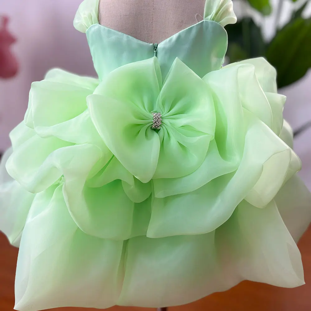 Jill Wish Elegant White Baby Girl Dress Handmade Flowers Pink Princess Kids Wedding Birthday First Communion Party Gown J317