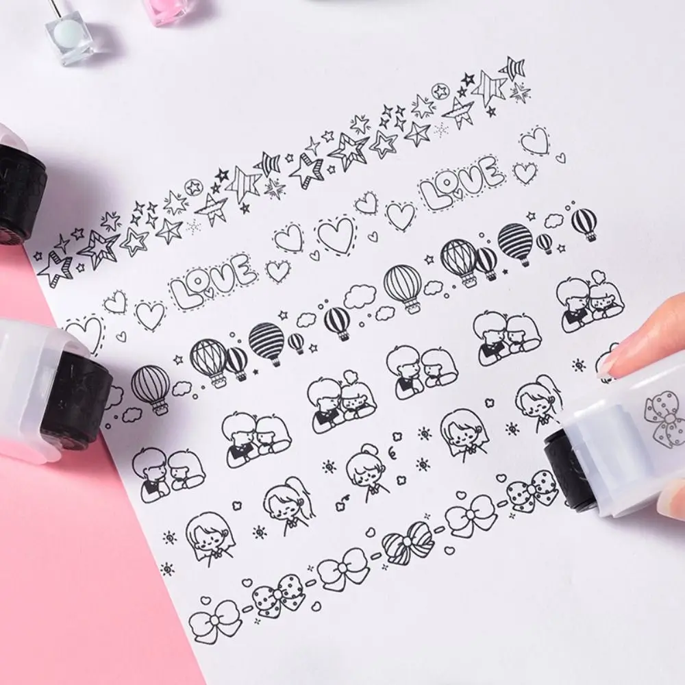Decorative Pattern Graffiti Doodle Roller Stamp Keypoints Marker Drawing Marking Printed Roller Stamp DIY Decoration