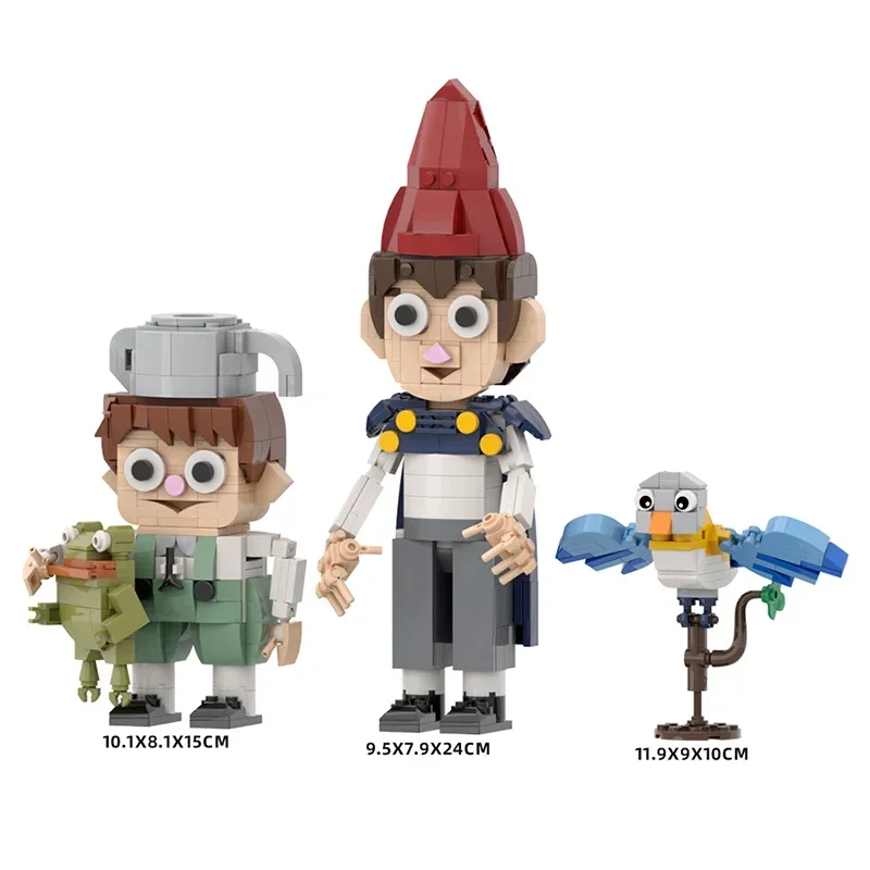 Buildmoc ชุดบล็อกตัวต่อติดผนังสำหรับสวนพร้อม wirt, greg, beatrice, ของเล่นรูปกบของ greg ของขวัญเด็ก