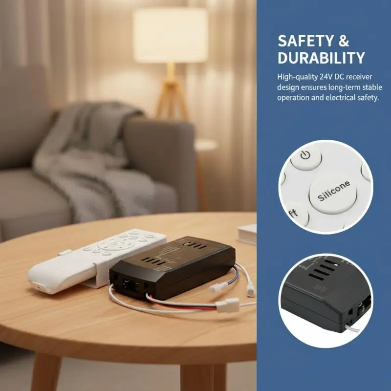 Remote Control Kit for Ceiling Fan Low Voltage 6 Speed with Receiver Ultra Quiet for Home Bedroom Energy Saving Solution