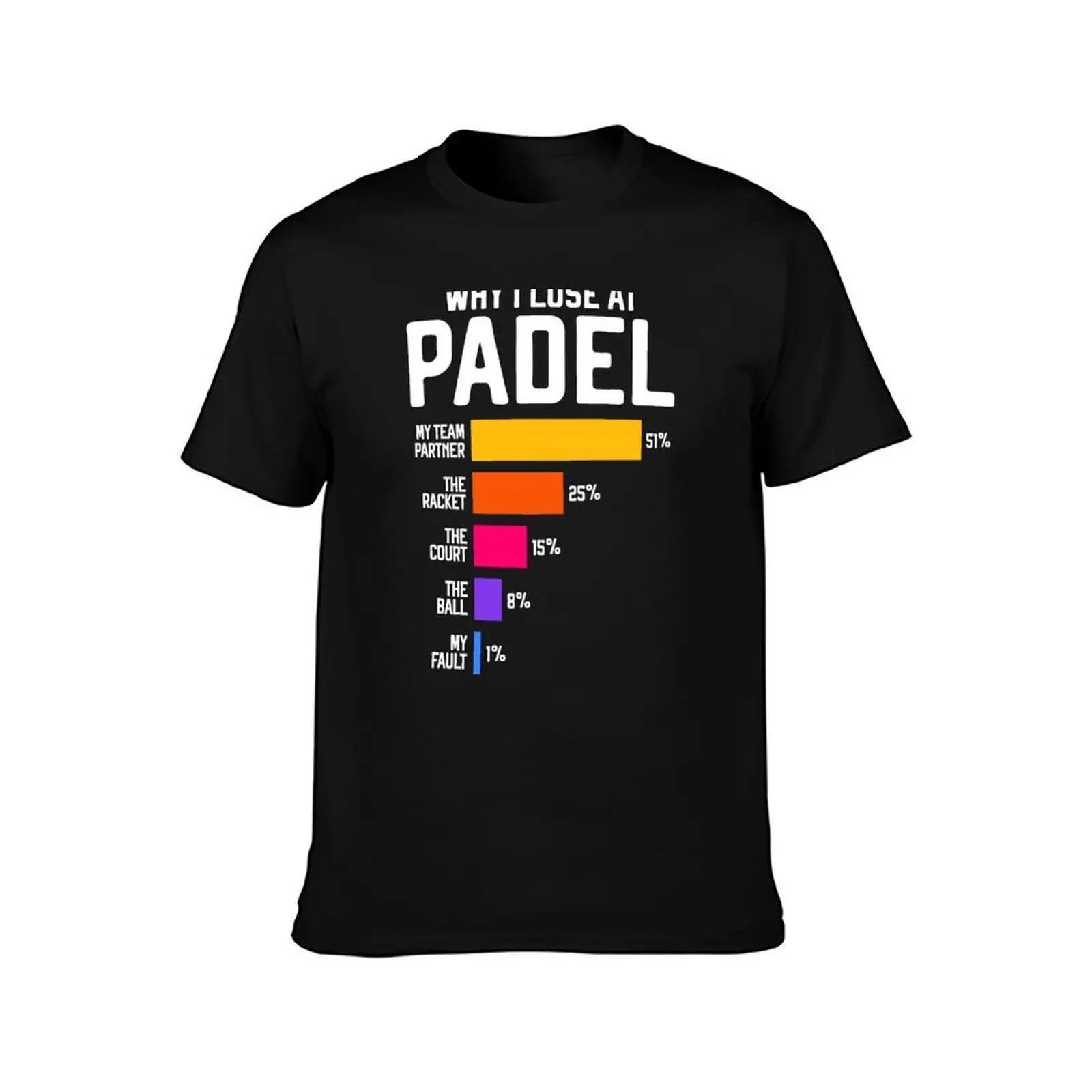 Why I Lose at Padel Funny pun for Paddle Tennis players and Fans T-Shirt man t shirt graphic mens graphic t shirts T-Shirt