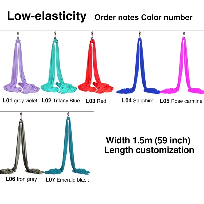 تمارين الأداء الفني اللياقة البدنية النايلون بيلاتيس اليوغا سوينغ الحرير الجوي تحلق أرجوحة مجموعة حزام الرقص حلقة