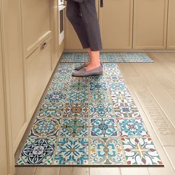 1PCS Kitchen Floor Mat Waterproof, Anti-skid, Anti-dirty Foot Mat Household Door Mat Crystal Velvet Long Strip Carpet Door Mats