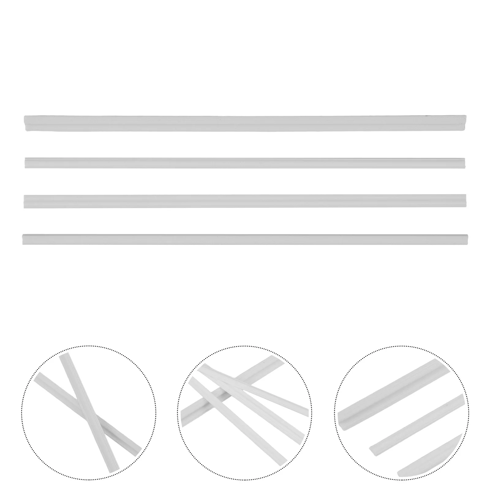 

8Pcs Miniature Skirting Board Molding Trim Decorative DIY Craft Accessories for Micro Landscape Dollhouse Scene Decoration