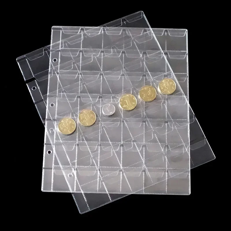 20pcs album pages 20/30/42 pockets coin album page sheets leaf sleave for coins collections for coin