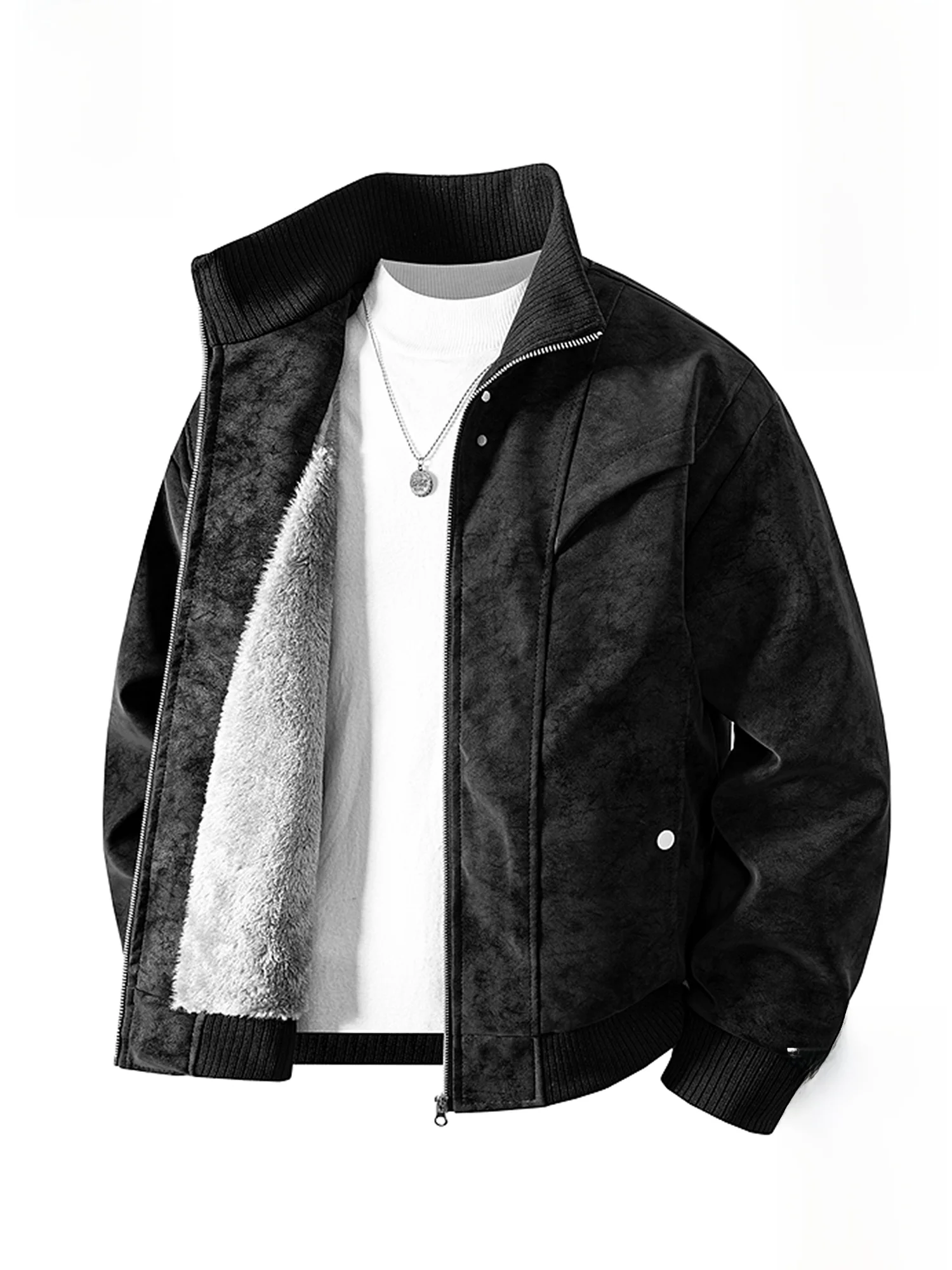 

Куртка Paul Frank с утепленной флисовой подкладкой и воротником-стойкой, мужская повседневная рабочая одежда, верхняя одежда для зимы, ветрозащитная, из полиэстеровой ткани