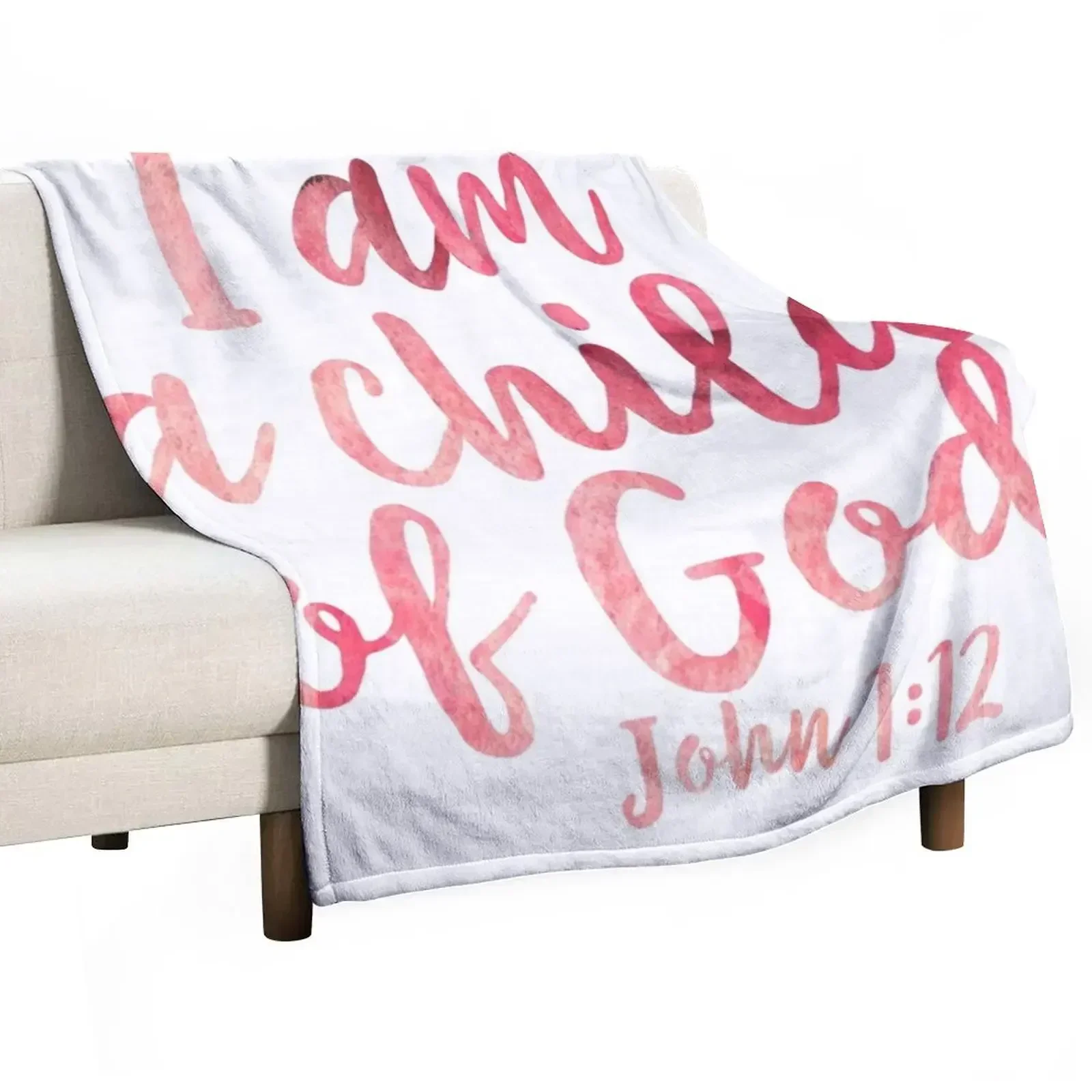 

I Am A Child Of God - John 1:12 Throw Blanket Luxury Designer Soft Beds Blankets