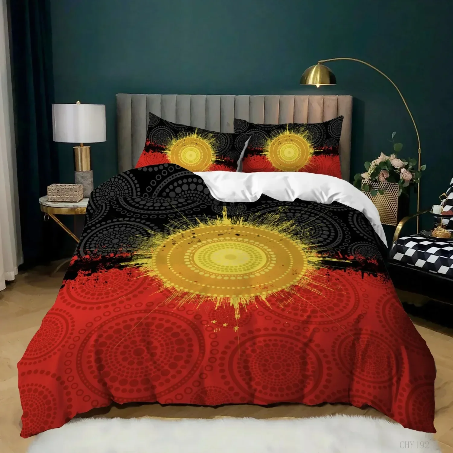 Graffiti Duvet Cover King Queen Stylish Scary Colorful Face Quilt Cover Rock Street Art Style Polyester Bedding Set for Boy Teen