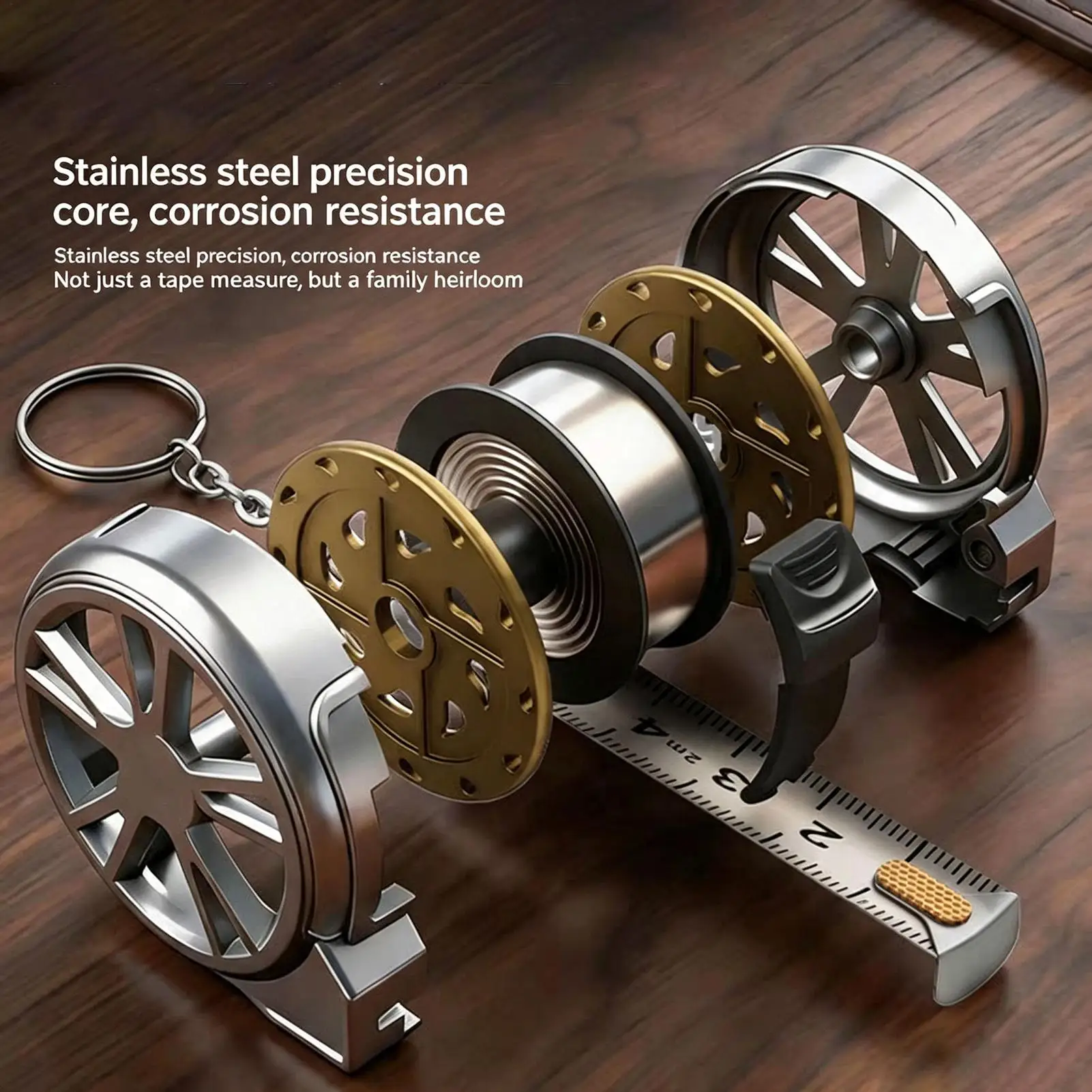 Flexible Tape Measure Mini Hollowed Electroplated Portable Ruler Pocket Tape Measure For Body Clothes Sewing Tailor Fabric Pipe
