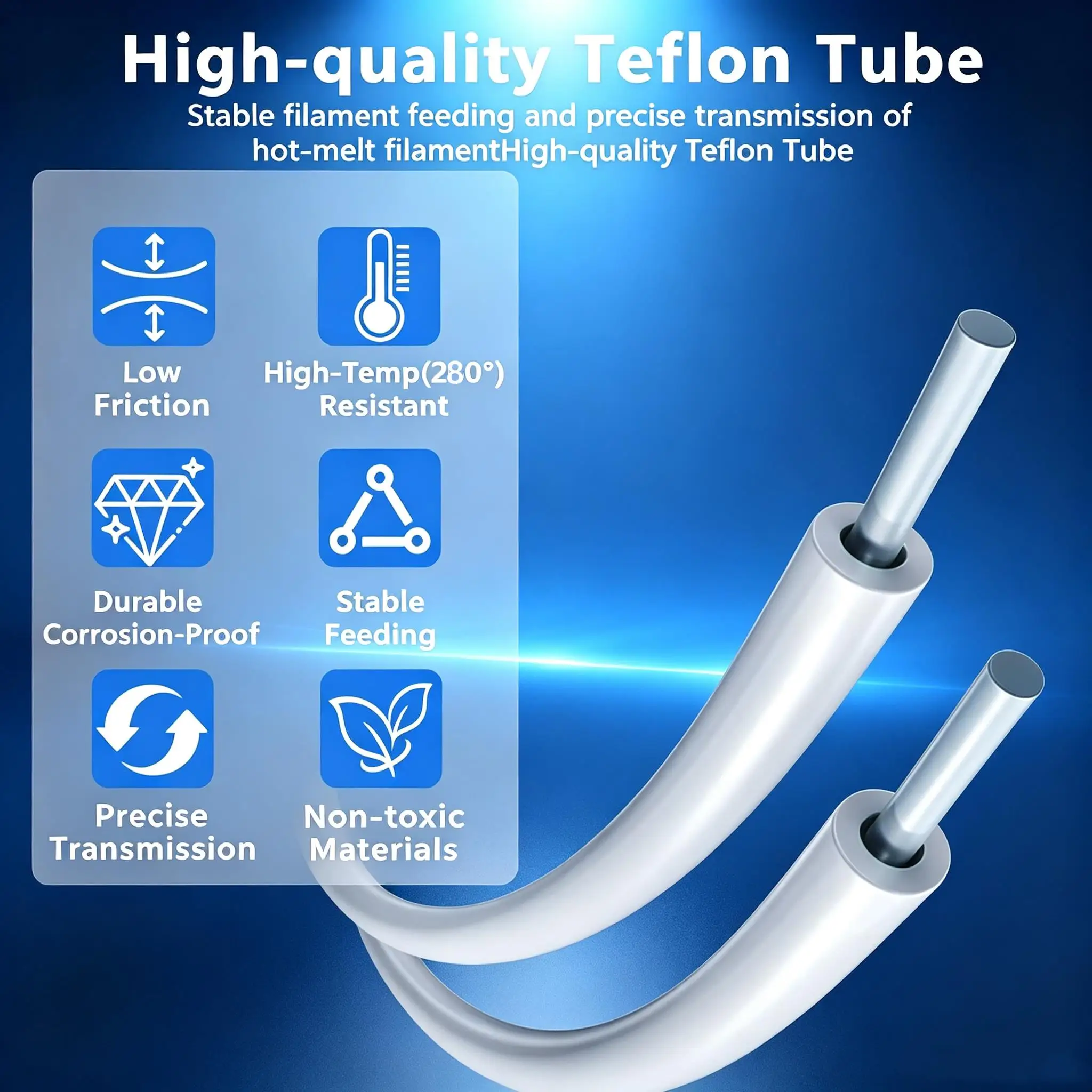 2.5×4mm PTFE Teflon Tube for Bambu Lab AMS X1C P1S P1P A1 AMS-Lite Low Friction 1.75mm Filament 3D Printer Replacement Parts
